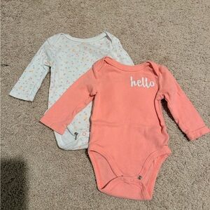Cloud Island Coral and Floral Kids Bodysuits